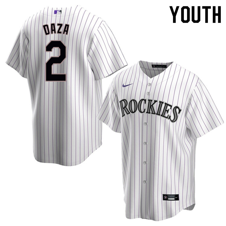 Nike Youth #2 Yonathan Daza Colorado Rockies Baseball Jerseys Sale-White